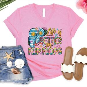 Love in Faith Life is Better in Flip Flops Small shirt